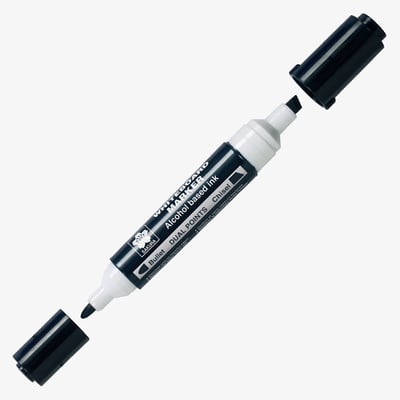 Sakura Whiteboard Marker - Dual Tip - Black
