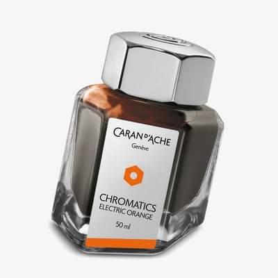 Caran d'Ache Chromatics Ink Bottle (50ml) - Electric Orange