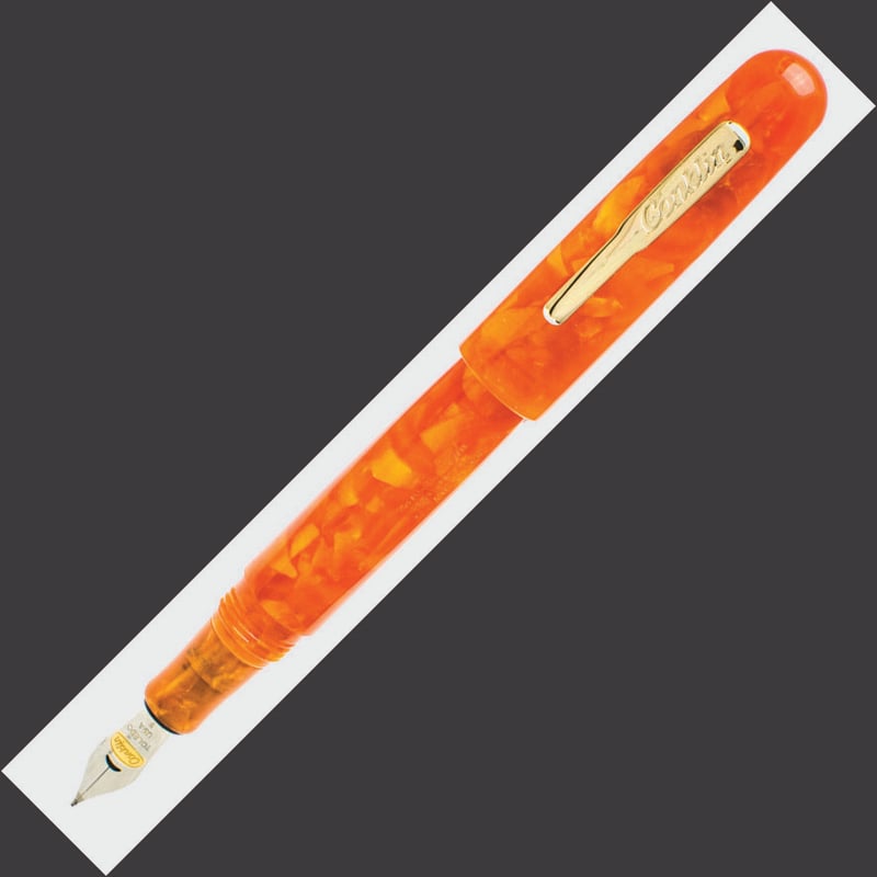 Conklin Conklin All American Fountain Pen - Sunburst Orange Gold Trim