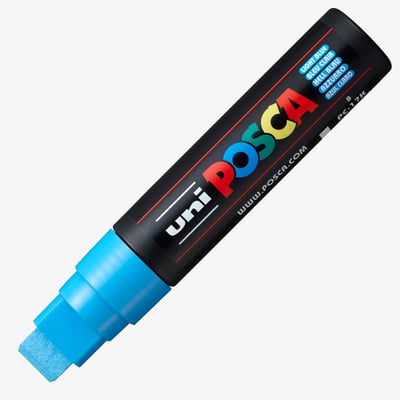 POSCA PC-17K Extra Broad Chisel Tip Marker Pen - Light Blue