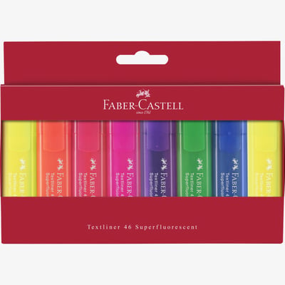 Faber-Castell Textliner 46 Highlighter - Wallet of 8