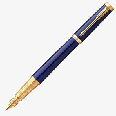 Parker Ingenuity Fountain Pen - Dark Blue Gold Trim