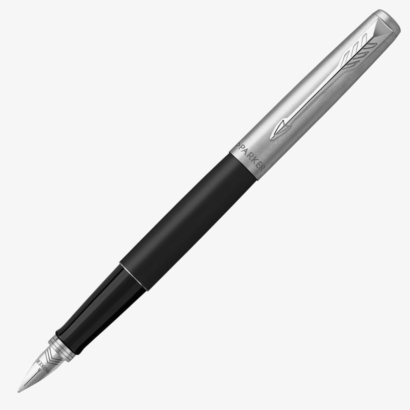 Parker Parker Jotter Fountain Pen - Bond Street Black Chrome Trim (Gift Boxed)