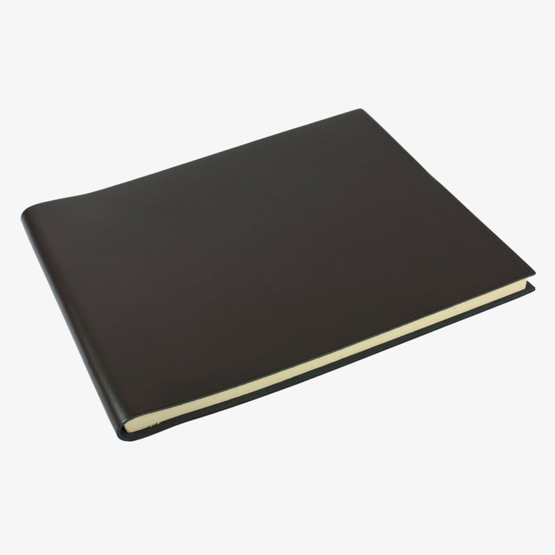 Papuro Papuro Torcello Leather Condolence Book - Brown