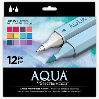 Spectrum Noir Spectrum Noir Aqua Watercolour Markers - Primary (Pack of 12)