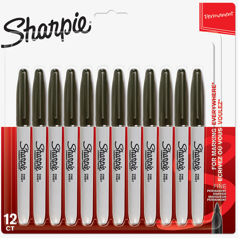 Sharpie Sharpie Fine Marker Pen - Black (Blister of 12)