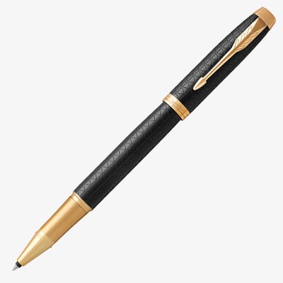 Parker IM Premium Rollerball Pen - Black Gold Trim