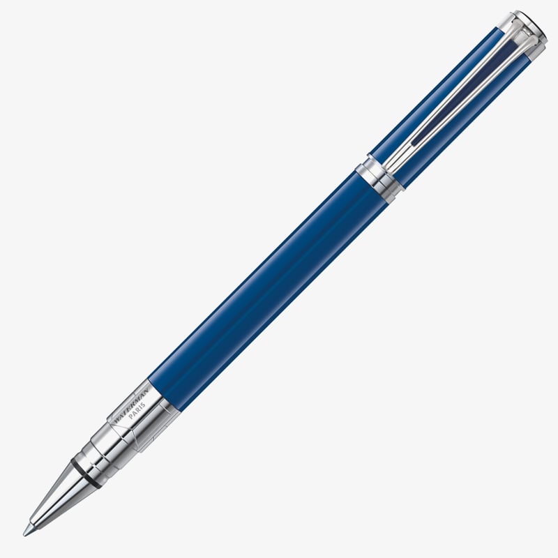 Waterman Waterman Perspective Rollerball Pen - Blue Obsession Chrome Trim
