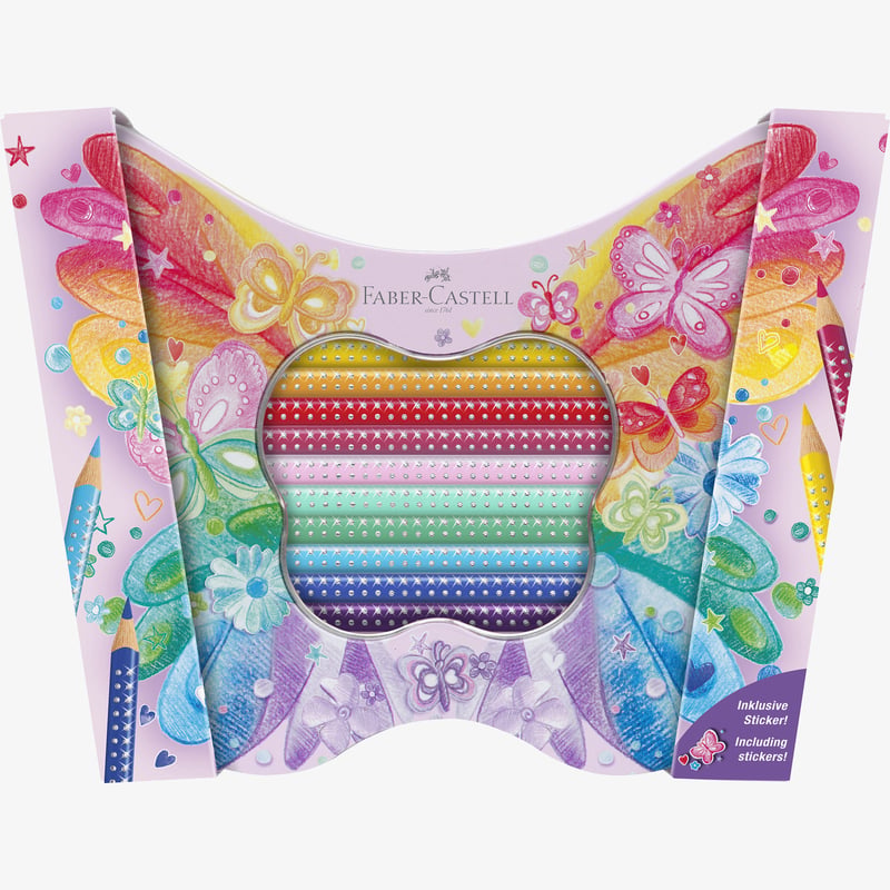 Faber-Castell Faber-Castell Sparkle Colour Pencil Gift Set - Butterfly