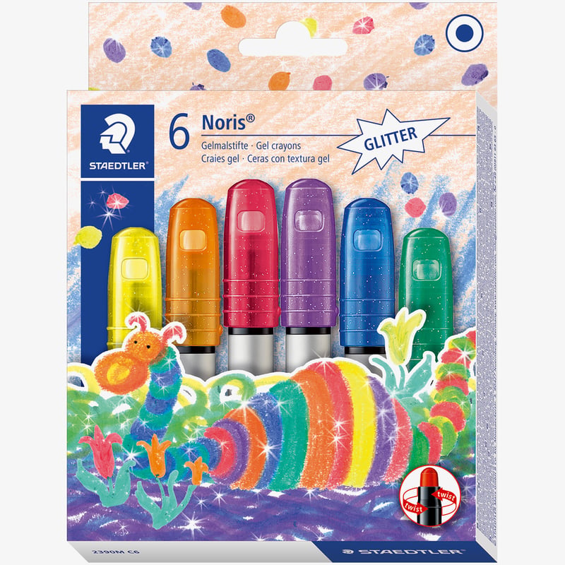 Staedtler Staedtler Noris Gel Twist Crayons - Basic - Assorted Colours (Pack of 6)