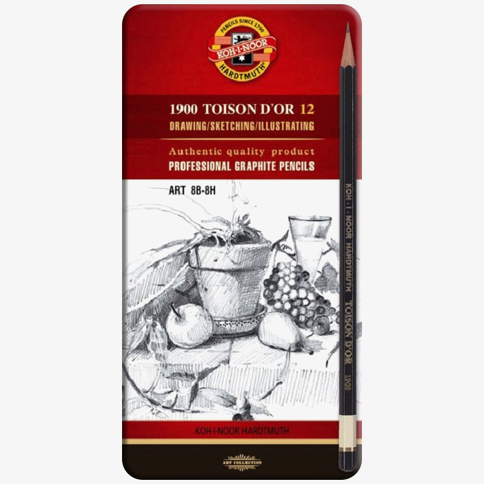 Koh-I-Noor Koh-I-Noor 1902 Graphite Pencils - 8B to 8H (Tin of 12)