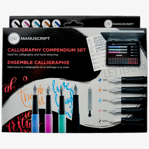 Manuscript Manuscript Calligraphy Compendium - 30 Piece Handwriting Set