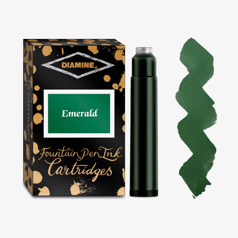 Diamine Inks Diamine Ink Cartridge - Emerald (Pack of 18)