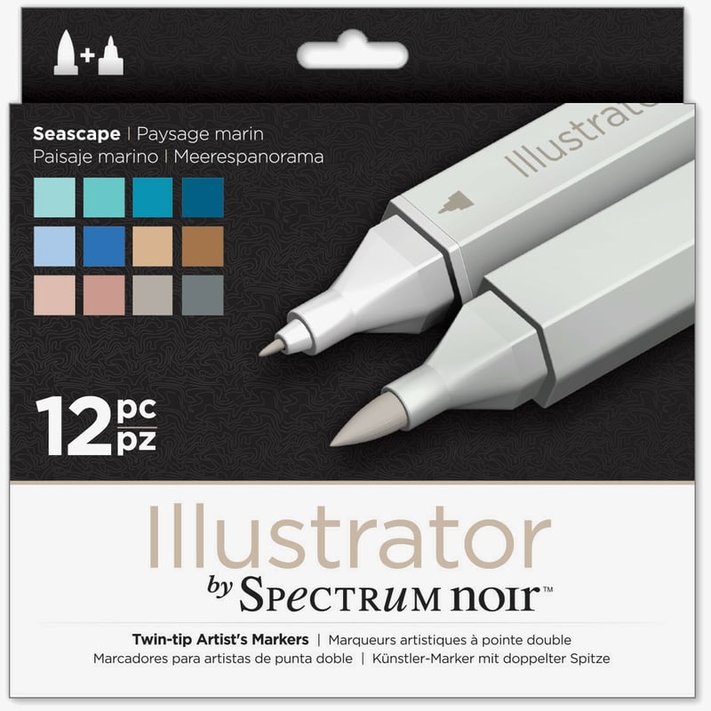 Spectrum Noir Spectrum Noir Illustrator Markers - Seascape (Pack of 12)