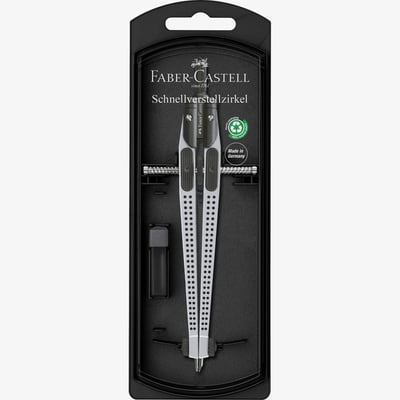 Faber-Castell Grip Quick-Set Compass - Silver