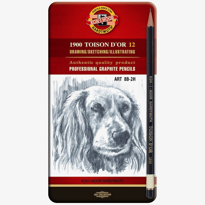 Koh-I-Noor Koh-I-Noor 1912 Graphite Pencils - 8B to 2H (Tin of 12)