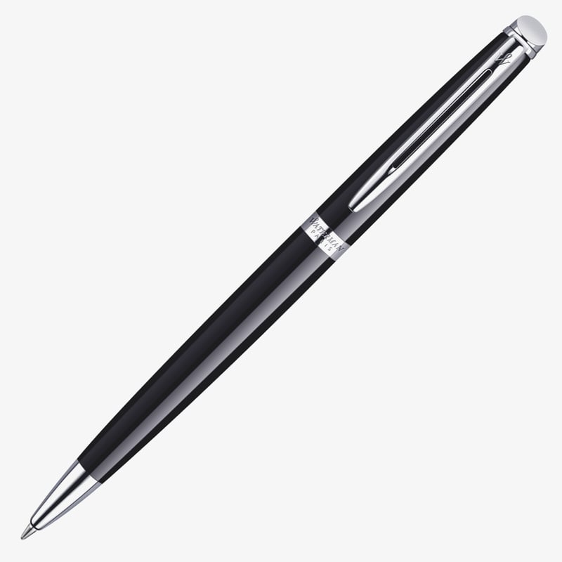 Waterman Waterman Hemisphere Ballpoint Pen - Gloss Black Chrome Trim