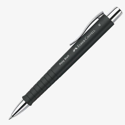 Faber-Castell Polyball Ballpoint Pen - Medium - Black