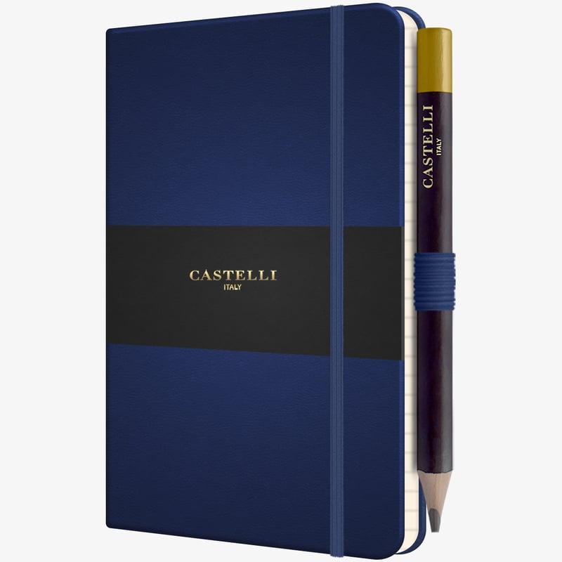Castelli Castelli Tucson Hardback Pocket Notebook - Ruled - Royal Blue