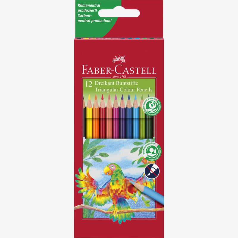 Faber-Castell Faber-Castell Triangular Colour Pencil - Box of 12
