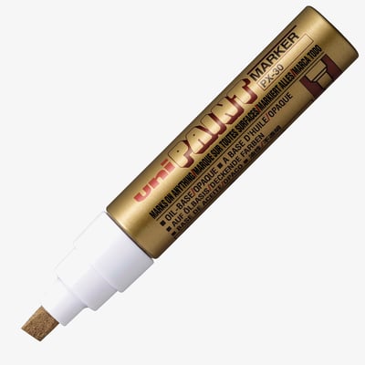 Uni-Ball PX-30 Paint Marker Bold Chisel Tip - Gold