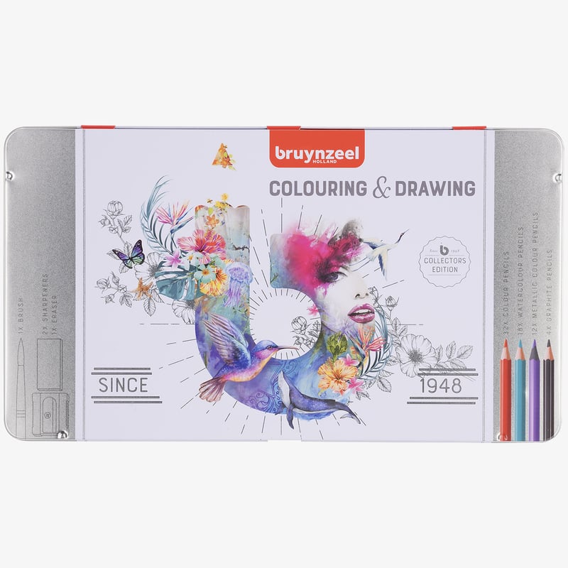 Bruynzeel Bruynzeel Colouring & Drawing Set (Tin of 72)