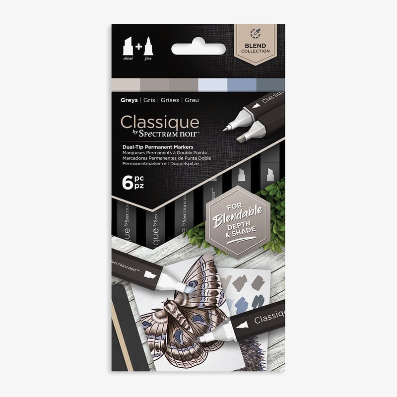 Spectrum Noir Spectrum Noir Classique Markers - Muted Greys (Pack Of 6)
