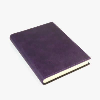 Papuro Capri Leather Journal - Aubergine - Medium