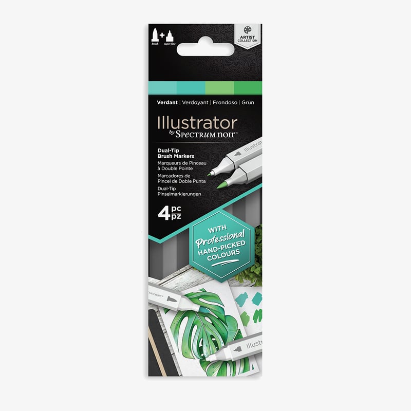 Spectrum Noir Spectrum Noir Illustrator Markers - Verdant (Pack Of 4)
