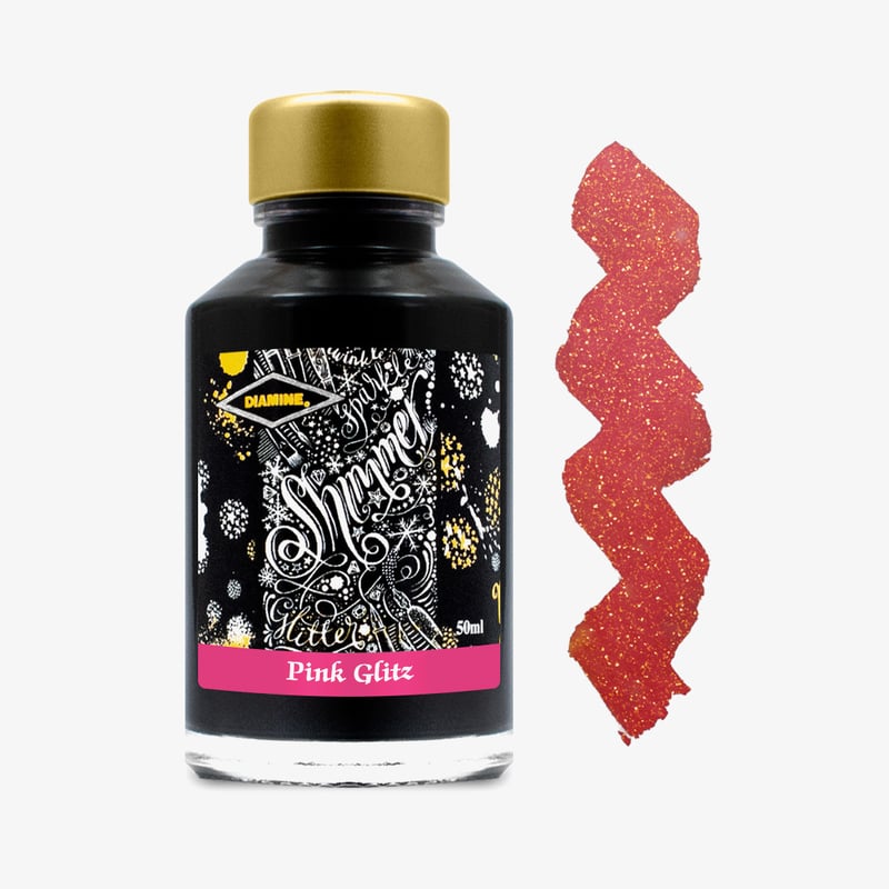 Diamine Inks Diamine Shimmering Ink Bottle 50ml - Pink Glitz