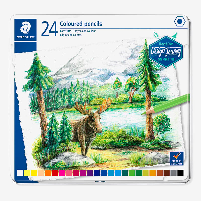 Staedtler Staedtler Design Journey Colouring Pencils - Assorted Colours (Tin of 24)
