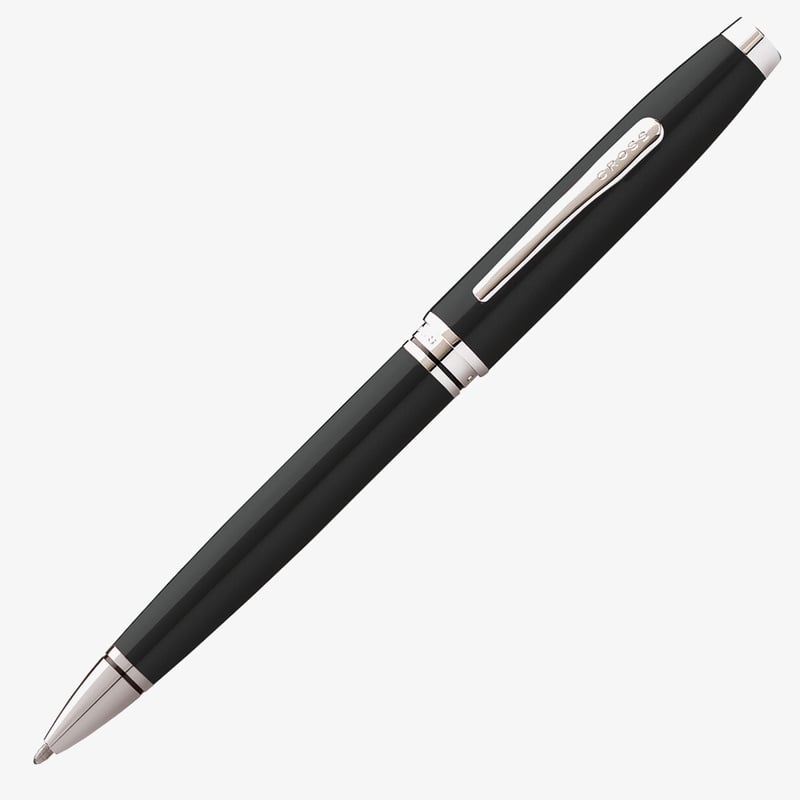 Cross Cross Coventry Ballpoint Pen - Black Lacquer Chrome Trim