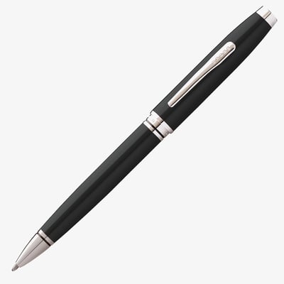 Cross Coventry Ballpoint Pen - Black Lacquer Chrome Trim