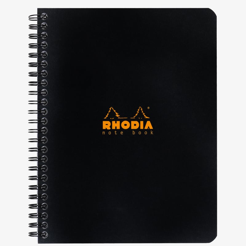 Rhodia Rhodia Classic Wirebound Notebook - Medium - Black - Squared