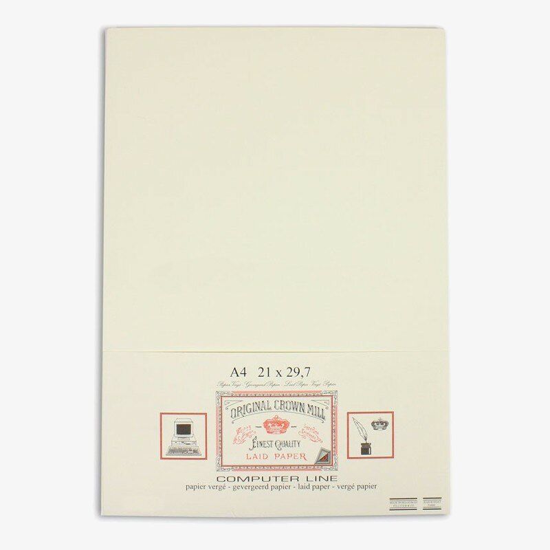 Crown Mill Crown Mill Computer Line A4 100gsm Paper - Pack of 100 - Cream