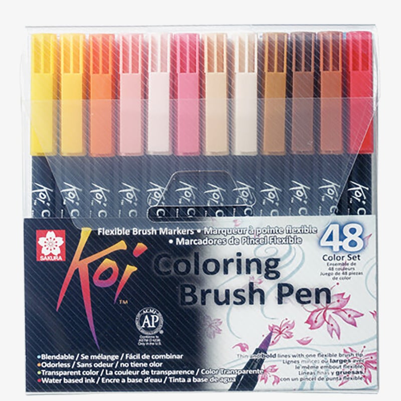 Sakura Sakura Koi Colour Brush Pens - Assorted Colours (Pack of 48)