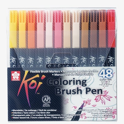 Sakura Sakura Koi Colour Brush Pens - Assorted Colours (Pack of 48)