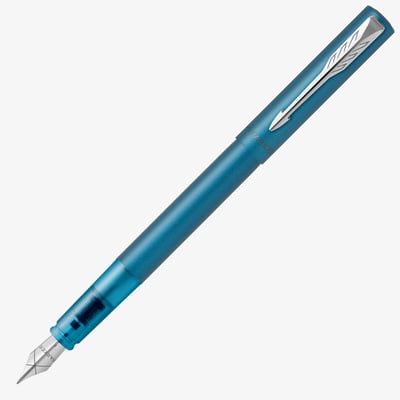 Parker Vector XL Fountain Pen - Teal Chrome Trim