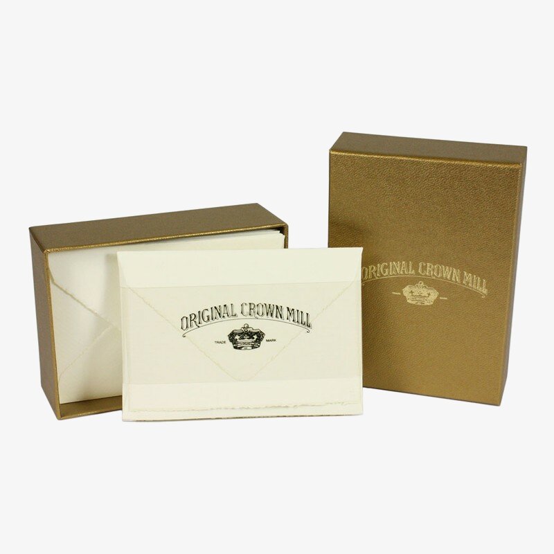 Crown Mill Crown Mill Golden Line B5 280gsm Set of 25 Cards and Envelopes - Cream