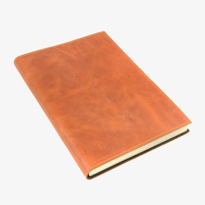Papuro Capri Leather Journal - Orange - Large