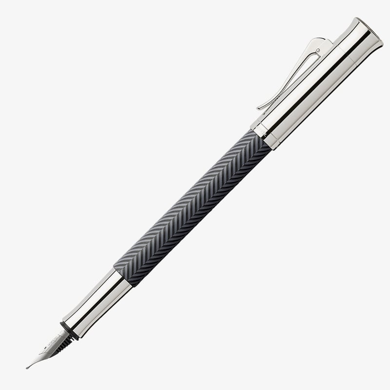 Graf von Faber-Castell Graf von Faber-Castell Guilloche Fountain Pen - Ciselé Black