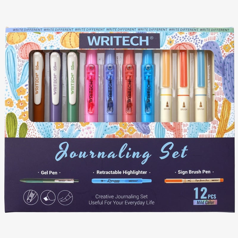 Writech Writech Color Coded Journal Kit - Mild Colors (Box of 12)