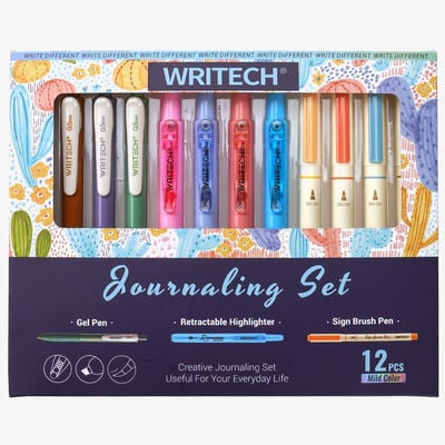 Writech Color Coded Journal Kit - Mild Colors (Box of 12)