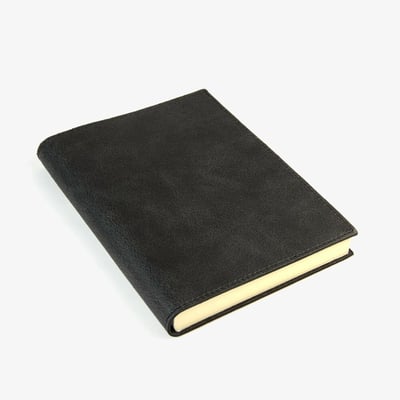 Papuro Capri Leather Journal - Black - Medium