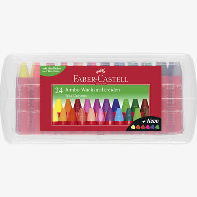 Faber-Castell Wax Jumbo Crayons - Box of 24