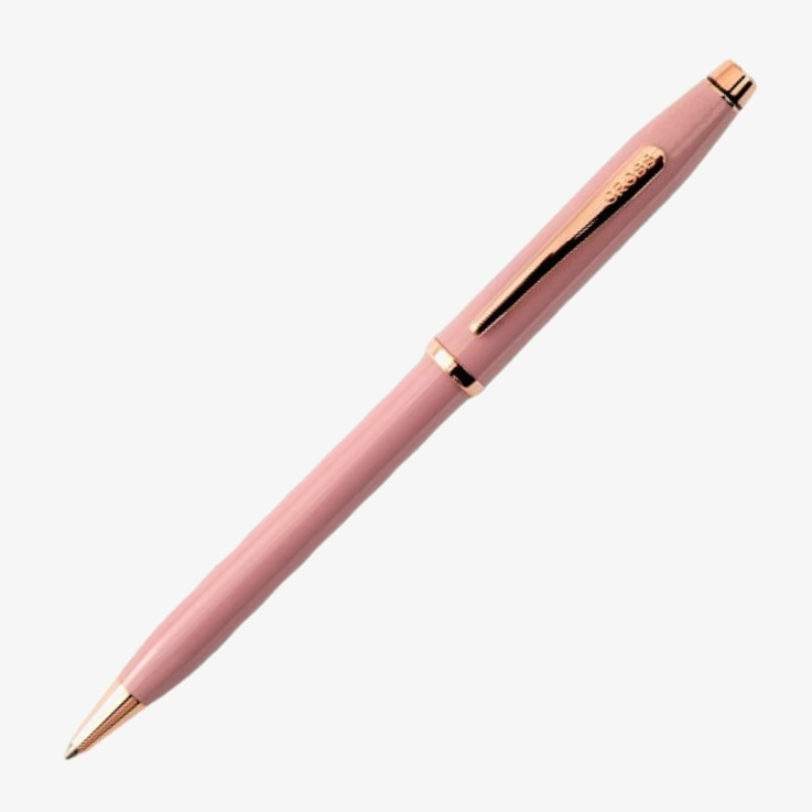 Cross Cross Century II 2024 Spring Collection Ballpoint Pen - Smoky Pink Rose Gold Trim