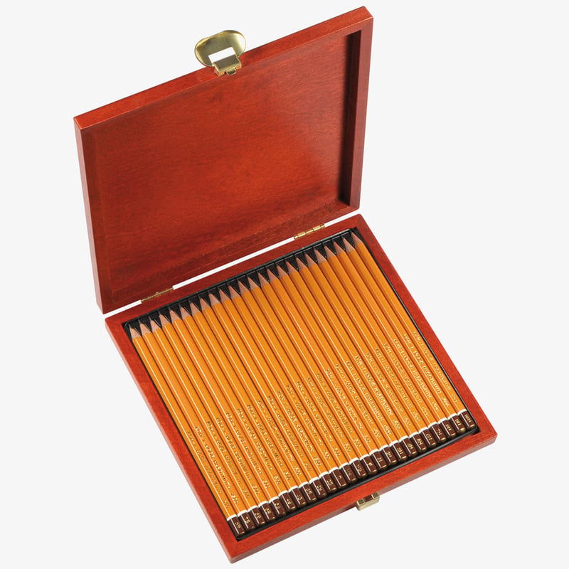 Koh-I-Noor Koh-I-Noor 1504 Graphite Pencils - 8B to 10H (Wooden Case of 24)