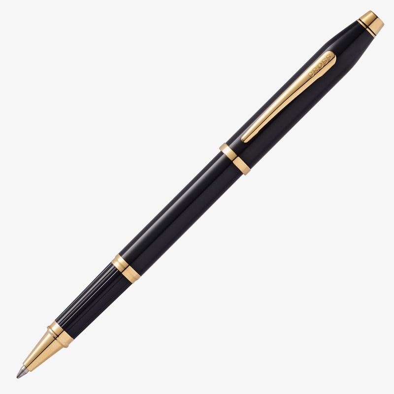 Cross Cross Century II Rollerball Pen - Black Lacquer Gold Trim