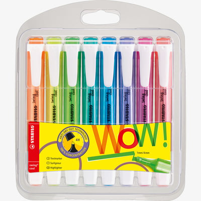 STABILO STABILO swing cool Highlighter - Wallet of 8 - Assorted Colours