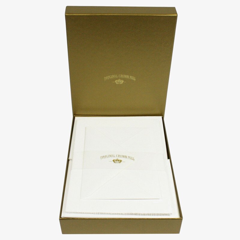 Crown Mill Crown Mill Golden Line C6 100gsm Set of 25 Sheets and Envelopes - White